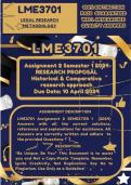 LME3701 Assignment 02 Semester 01 2024 (Historical & Comparative research approach) (12 APRIL 2024) || Accurate Answers, References & Clear Explanations ||