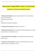 Rasmussen College MDC 4 Exam 1 Study Guide Questions and Answers 2024 / 2025 | 100% Verified Answers