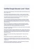 Certified Google Educator Level 1 Exam with correct answers