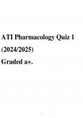 ATI Pharmacology Quiz 1 (2024/2025) Graded a+.  2 OTHER ATI MED SURG IMPORTANT STUDY NOTES FOR EXAM PREPARATIONS 2023.  3 Exam (elaborations) ATI MED SURGICAL CANCER DEVELOPMENT EXAM BANK 200+ QUESTIONS AND ANSWERS 2023.  4 Exam (elaborations) ATI MED SUR