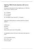 OptoPrep NBEO Practice Questions with Correct Answers