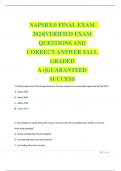 NAPSRX® FINAL EXAM 2024|VERIFIED EXAM QUESTIONS AND  CORRECT ANSWER SALL  GRADED  A+|GUARA