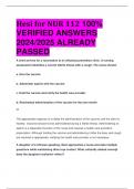 BEST ANSWERS Hesi for NUR 112 100%  VERIFIED ANSWERS  2024/2025 ALREADY  PASSED