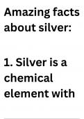"Silver Wonders Unveiled: Remarkable Facts About the Precious Metal"