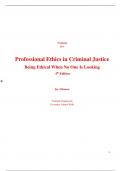Test Bank for Professional Ethics in Criminal Justice Being Ethical When No One is Looking 4th Edition By Jay S. Albanese (All Chapters, 100% Original Verified, A+ Grade)