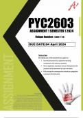 PYC2603 assignment 1 solutions  semester 1 2024 (Quiz)