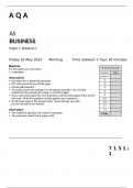 А Q А   АS BUSINESS Pаper 1 Business 1 QUESTION PAPER JUNE 2023