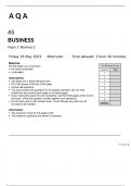 A Q A AS BUSINESS Paper 2 Business 2 QUESTION PAPER JUNE 2023