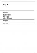 A Q A  A-level BUSINESS Paper 3 Business 3 Mark scheme June 2023