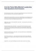 Civil Air Patrol Billy Mitchell Leadership Test Questions And Answers