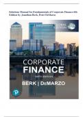 Solutions Manual for Fundamentals of Corporate Finance 6th Edition by Jonathan Berk perfect solution 