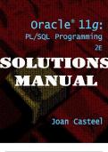 SOLUTIONS MANUAL for Oracle 11g: SQL Programming 2nd Edition by Joan Casteel