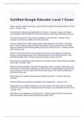 Certified Google Educator Level 1 Exam with correct Answers 100%