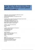 Ramp Agent Study Test Questions With Correct Answers Latest Updated 2024/2025 (Graded A+)