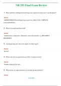 NR 291 (Latest 2024 / 2025) Final Exam Review  Questions & Answers with rationales 