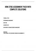 HRM 3706 ASSIGNMENT PACK WITH COMPLETE SOLUTIONS