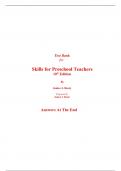 Test Bank for Skills for Preschool Teachers 10th Edition By Janice Beaty (All Chapters, 100% Original Verified, A+ Grade)