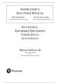 Solution Manual For Statistics Informed Decisions Using Data, 7th Edition by Michael Sullivan