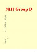 NIHSS Group A,B, C AND D  Patients 1-6 