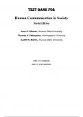 Test Bank For Human Communication in Society, 6th Edition by Jess K. Alberts, Thomas K. Nakayama, Judith N. Martin Chapter 1-14