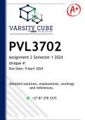 PVL3702 Assignment 2 (DETAILED ANSWERS) Semester 1 2024 - DISTINCTION GUARANTEED 