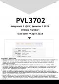 PVL3702 Assignment 2 (ANSWERS) Semester 1 2024 - DISTINCTION GUARANTEED