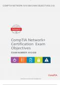 COMPTIA NETWORK N10 008 EXAM OBJECTIVES (3 0)