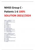 NIHSS Group C - Patients 1-6 100%  SOLUTION 2023//2024