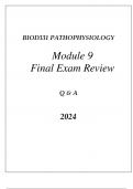 BIOD331 PATHOPHYSIOLOGY MODULE 9 ENDOCRINE DISORDERS FINAL EXAM REVIEW
