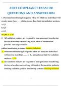 ASRT COMPLIANCE EXAM 180 QUESTIONS AND ANSWERS 2024
