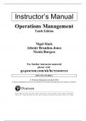 Solution Manual For Operations Management, 10th Edition by Nigel Slack, Alistair Brandon-Jones, Nicola Burgess