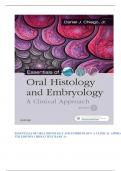 ESSENTIALS OF ORAL HISTOLOGY AND EMBRYOLOGY A CLINICAL APPROACH   5TH EDITION CHIEGO TEST BANK A+