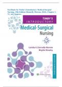 Test Bank for Timby's Introductory Medical-Surgical Nursing, 13th Edition (Donnelly-Moreno, 2022), Chapter 1-72 | All Chapters