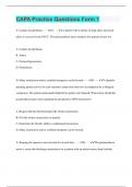 CAPA Practice Questions Form 1