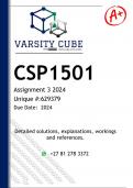 CSP1501 Assignment 3 (DETAILED ANSWERS) 2024 - DISTINCTION GUARANTEED