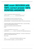 QME exam 2023/2024 with  100% correct answer 100%  VERIFIED ANSWERS CORRECT