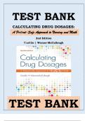 Test Bank Calculating Drug Dosages A Patient-Safe Approach to Nursing and Math Second Edition by Maryanne Castillo, Sandra Luz Martinez De; Werner-McCullough||ISBN 978-1719641227||Chapters 1-22||Complete Guide A+
