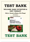Test Bank For Williams' Basic Nutrition & Diet Therapy 15th Edition by Staci Nix McIntosh, ISBN 978-0323377317, All Chapters 1-23