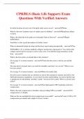 CPR/BLS (Basic Life Support) Exam Questions With Verified Answers