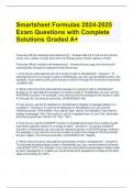 Smartsheet Formulas 2024-2025 Exam Questions with Complete Solutions Graded A+