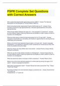 PSPR Complete Set Questions with Correct Answers