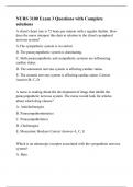 NURS 3100 Chamberlain College Of Nursing -NURS 3100 Exam 3 Questions with Complete solution1.