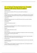Ch. 1-2 Hartman's Nursing Assistant Care |Complete Questions with Correct Answers Graded A+