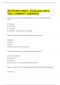  OPTOPREP NBEO  EXAM 2024 WITH 100% CORRECT ANSWERS