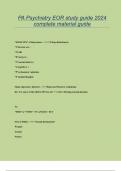 PA Psychiatry EOR study guide 2024 complete material guide.