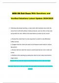 HESI RN Exit Exam With Questions and Verified Solutions Latest Update 2024/2025