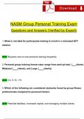 NASM Group Personal Training Exam Questions and Answers (2024 / 2025) (Verified Answers)