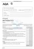 June 2024 MA - Paper 1 AQA Maths A-level Comprehensive Questions and Answers 