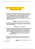 Nursing 200 Process Exam I Study guide  2024