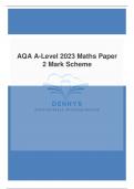 AQA-A-level-2023-MATHS-paper-2-mark-scheme |AQA A-Level 202 Maths Paper 2Mark Scheme